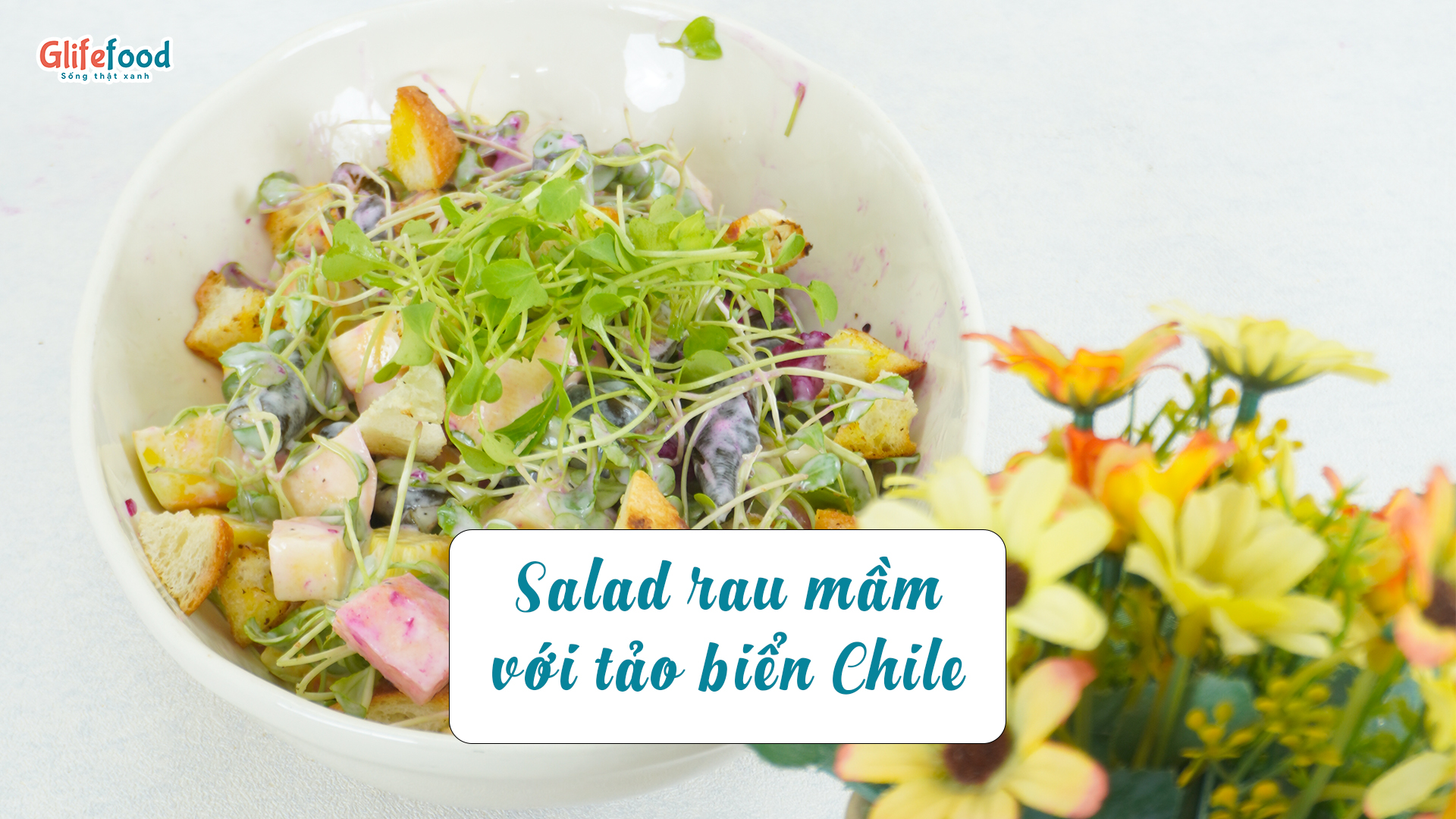 SALAD RAU MẦM VỚI TẢO XOẮN CHILE